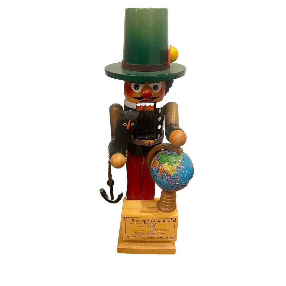 Original Steinbach Christopher Columbus 16" Wooden Nutcracker Germany